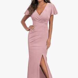 Mother of the Bride Dress Pink Maxi Dress Evening dress
